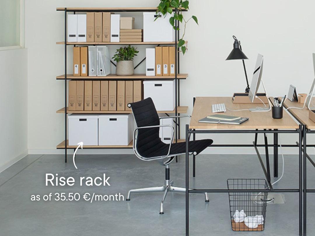Live Light | Rent the Rise rack for your office