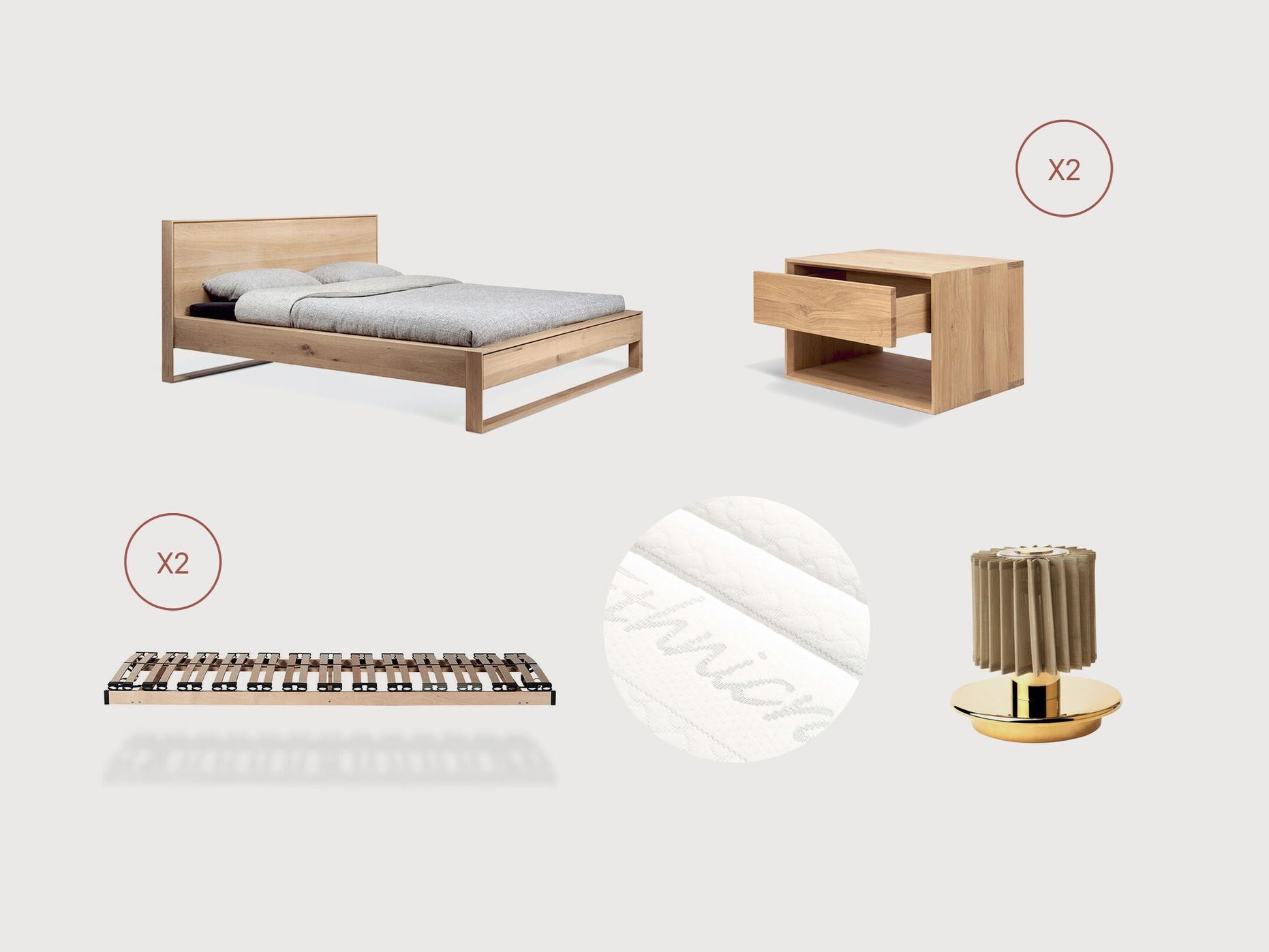 A set of solid oak bedroom furniture | Live Light 