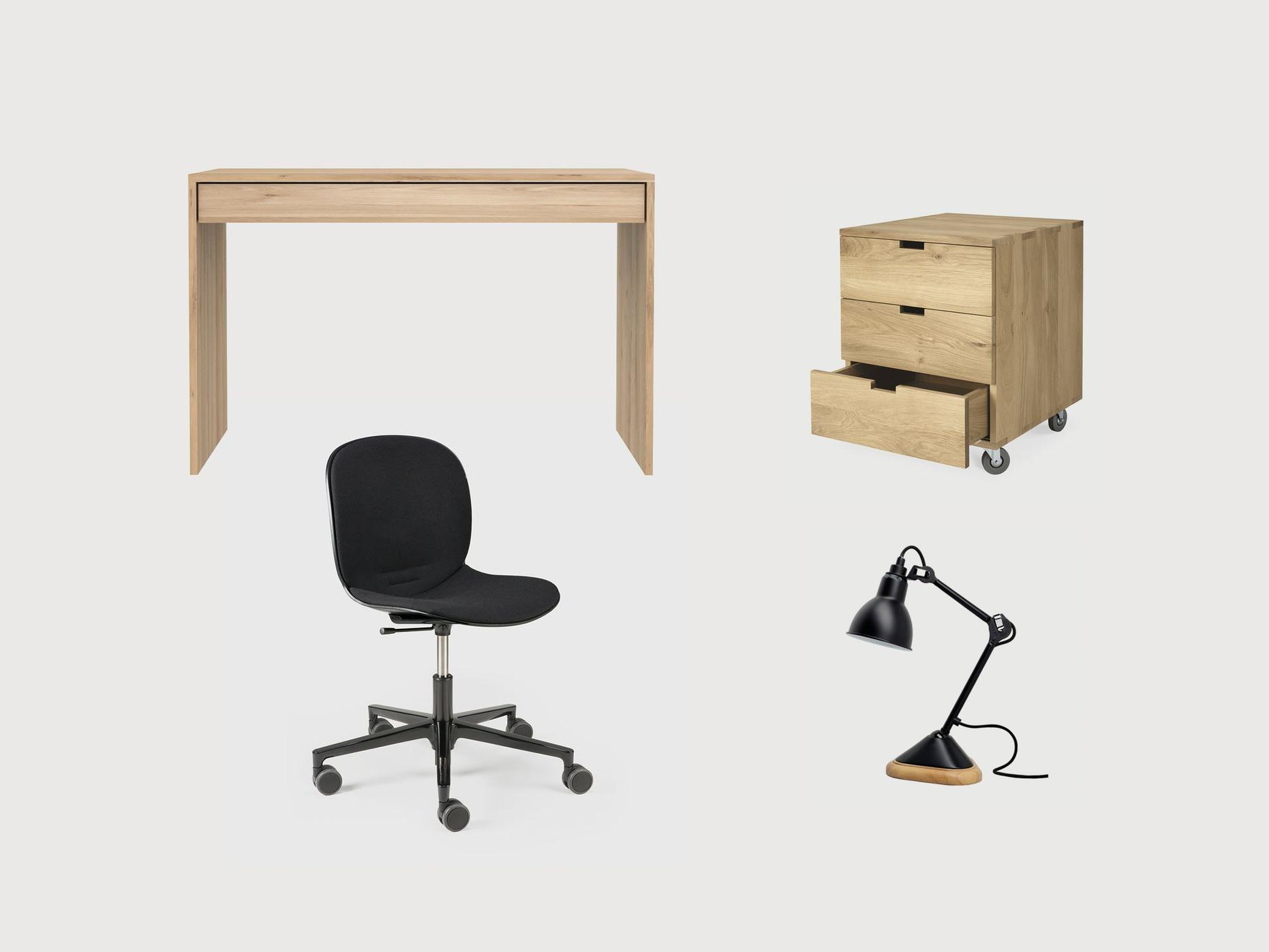 Office furniture set in oak | Live Light