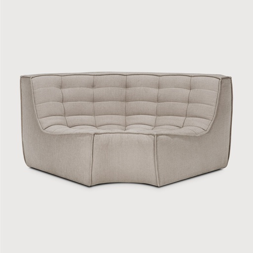 [20264] N701 sofa - round corner (Ecru Eco fabric)