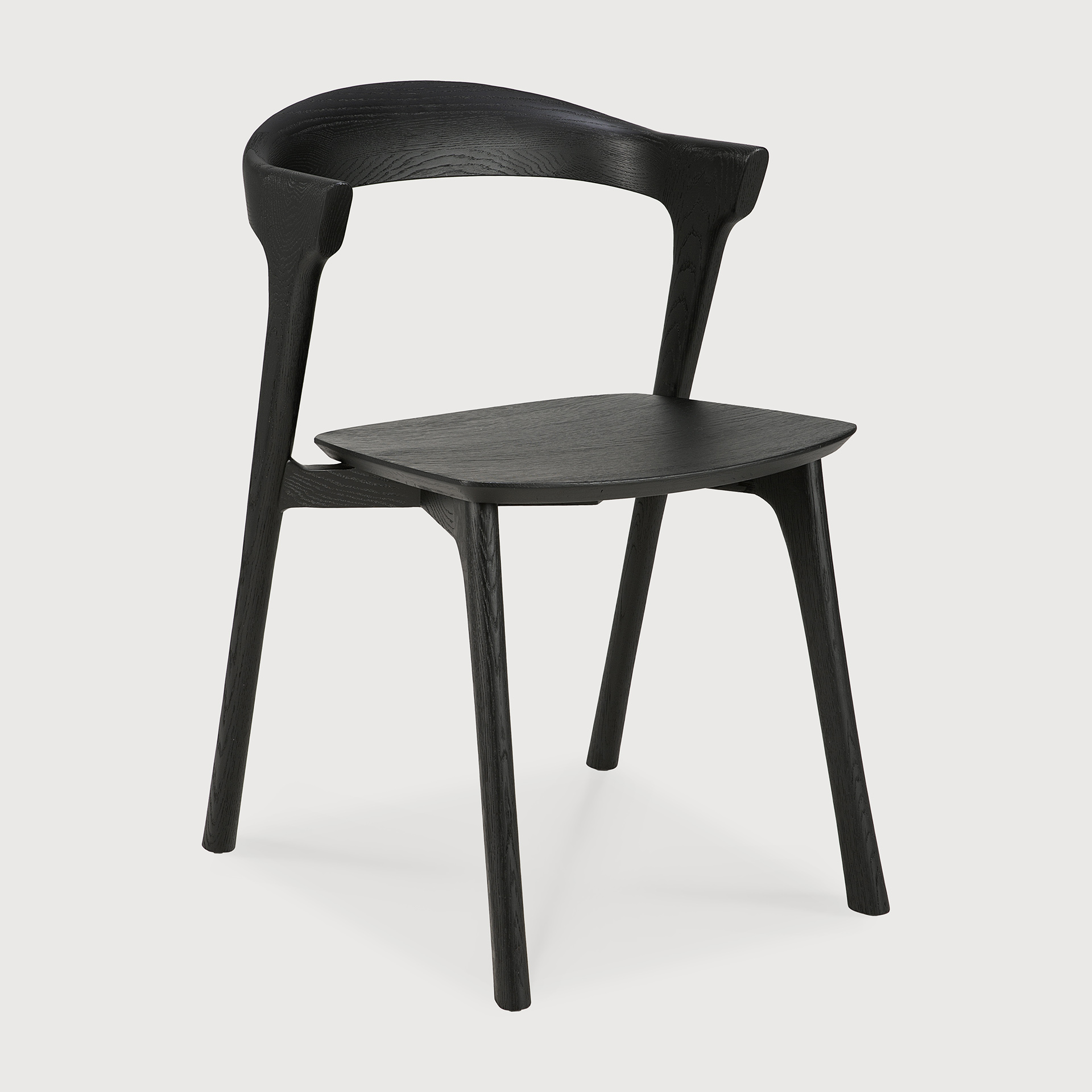 [51491] Oak Bok black dining chair (No Upholstery)