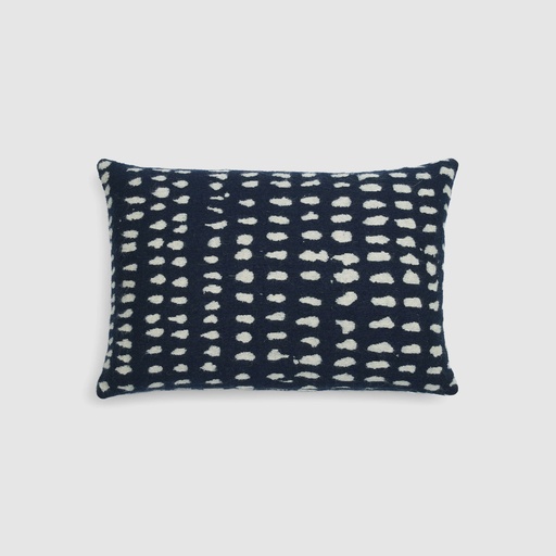 [21062*] Dots cushion - lumbar (Navy)