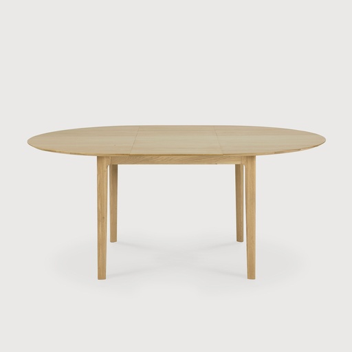 [51527] Oak Bok round extendable dining table