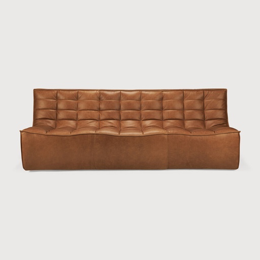 [20084*] N701 sofa - 3 seater  (Old Saddle - Leather)