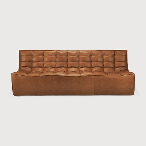 [20084*] N701 sofa - 3 seater  (Old Saddle - Leather)
