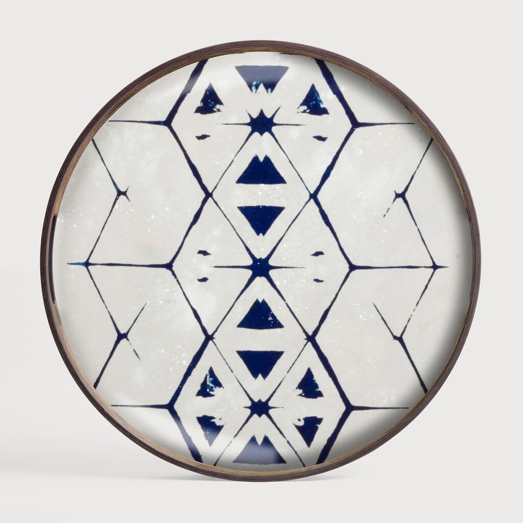 [20341*] Tribal Hexagon glass tray 