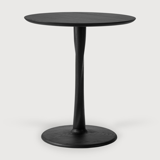 [50011] Oak Torsion black dining table (70x70x76cm)