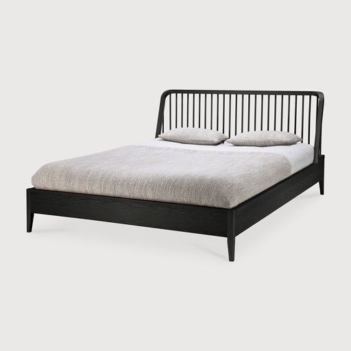 [51236] Spindle bed (Oak Black, 190x210x97cm)