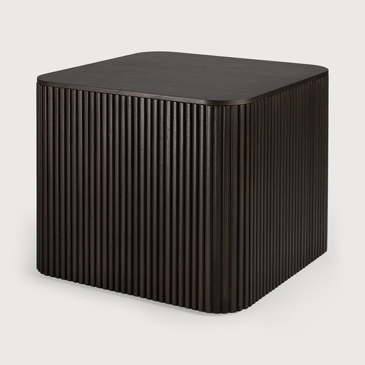[35004] Mahogany Roller Max dark brown square side table