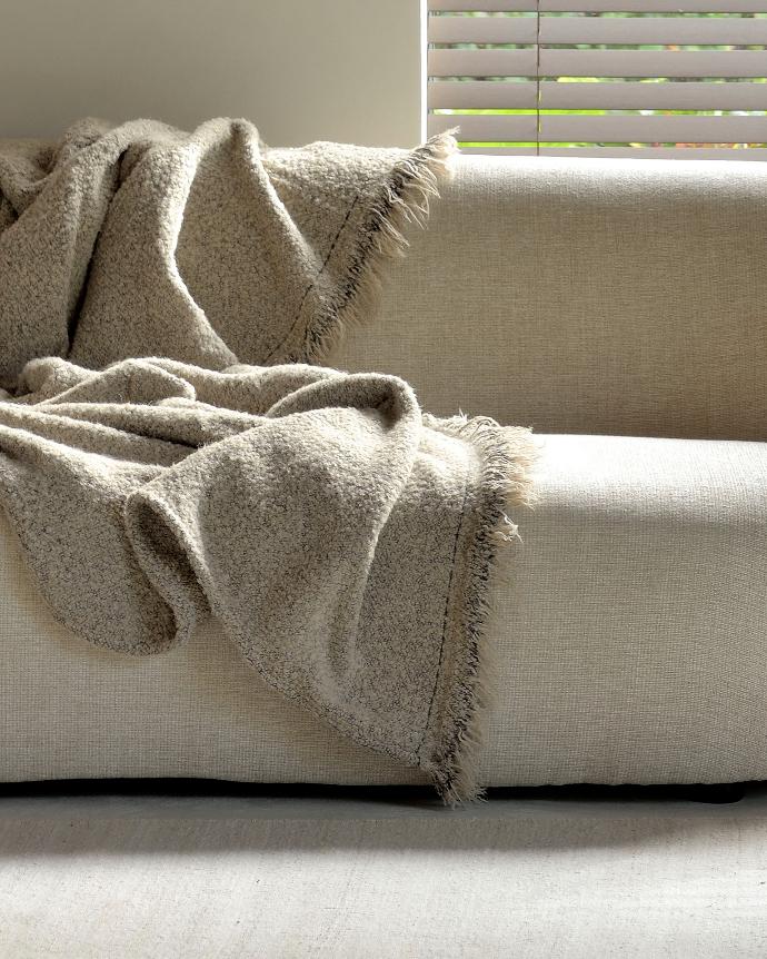 Ellipse sofa and throw | Live Light Ellipse sofa and throw | Live Light