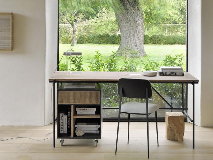 Office Oscar desk with Oscar drawer unit and DC dining chair | Live Light Office Oscar desk with Oscar drawer unit and DC dining chair | Live Light