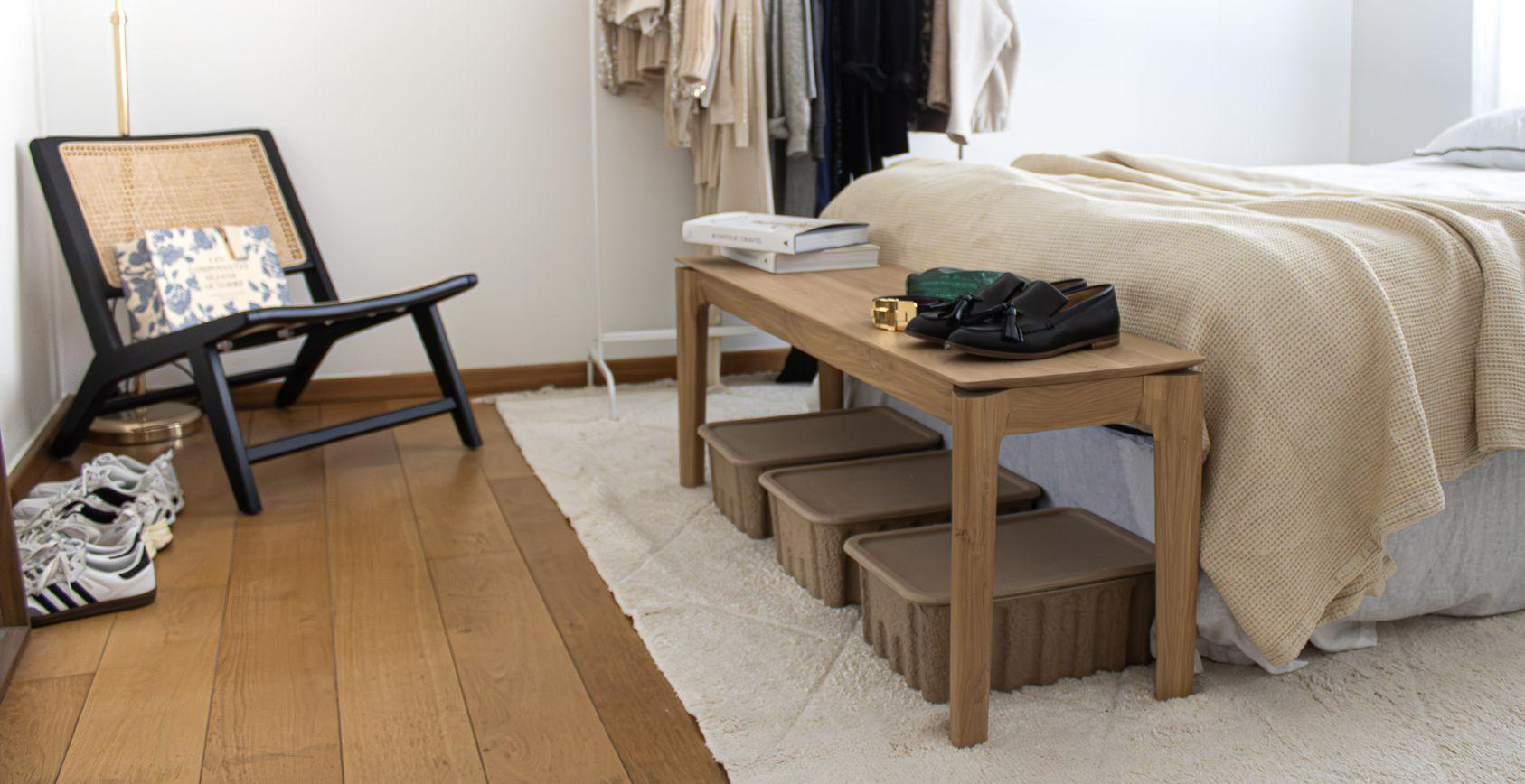 Rent the Oak Bok bench at Live Light