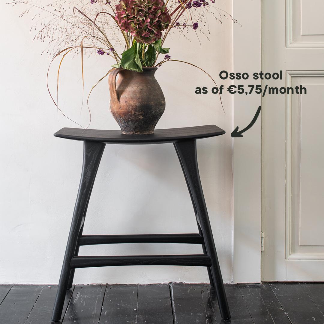 Osso stool with flowers | Live Light Osso stool with flowers | Live Light