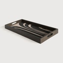 Graphite Curves wooden tray 