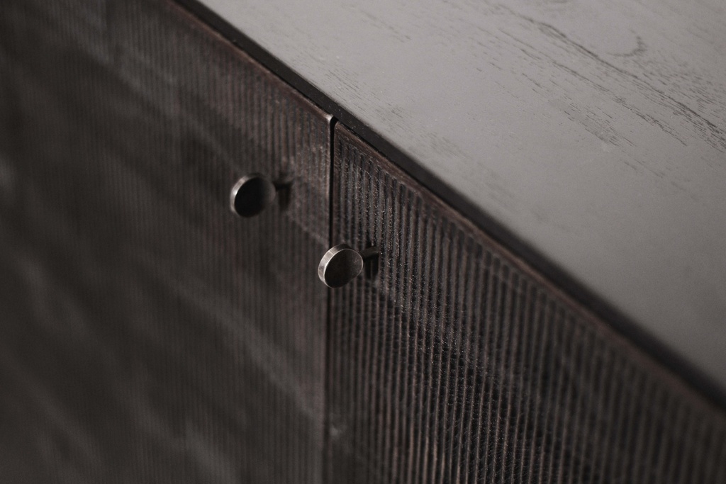 Grooves storage cupboard - 2 doors - 2 inside drawers