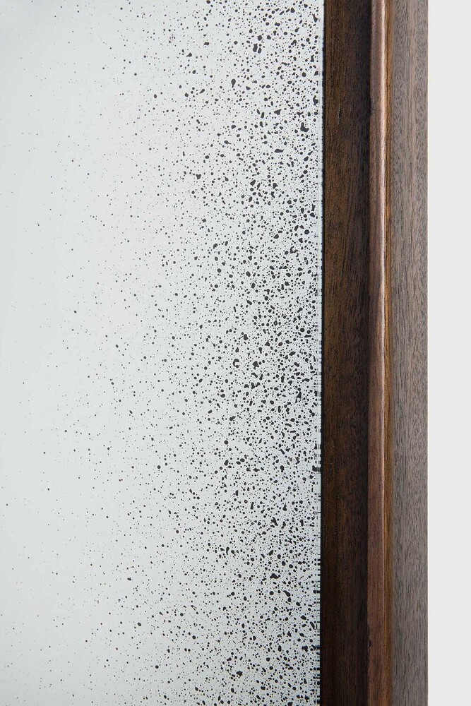 Edge wall mirrorr - medium aged - mahogany