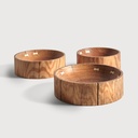 Natural pine bowls - set of 3