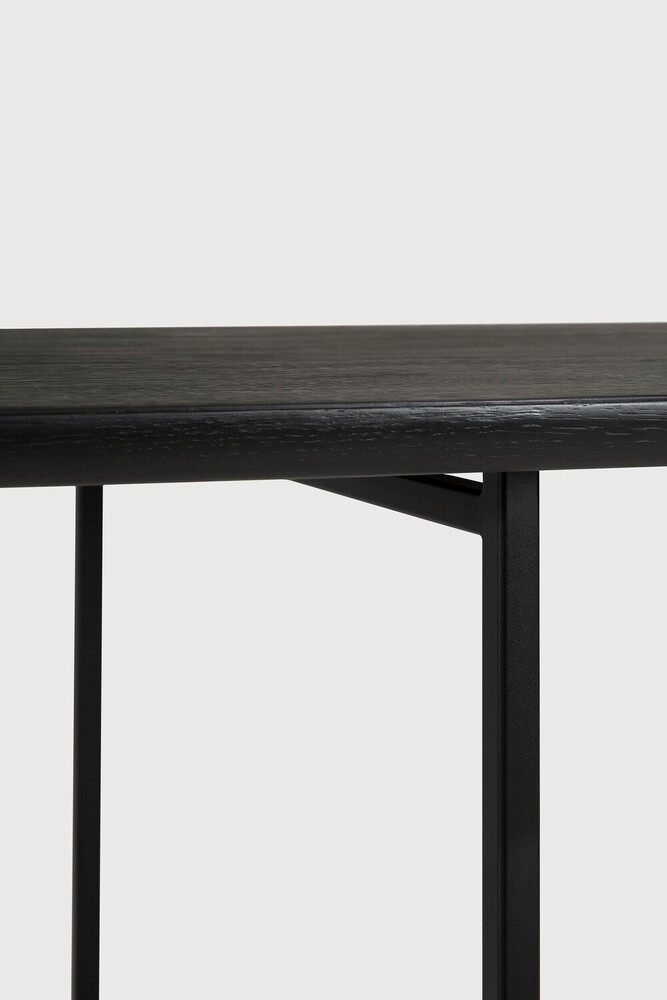 Oak Arc black dining table