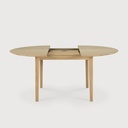 Oak Bok round extendable dining table