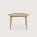 Oak Bok round extendable dining table