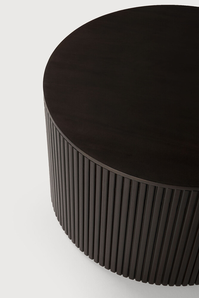 Mahogany Roller Max dark brown round side table