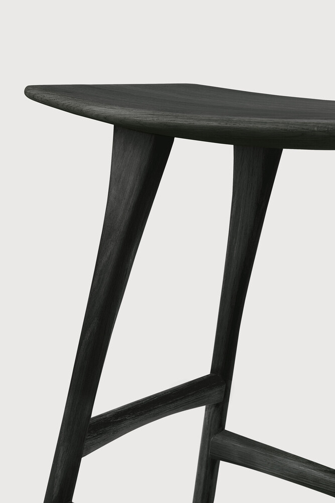 Oak Osso black counter stool