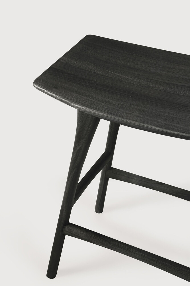 Oak Osso black counter stool