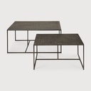 Pentagon nesting coffee table set