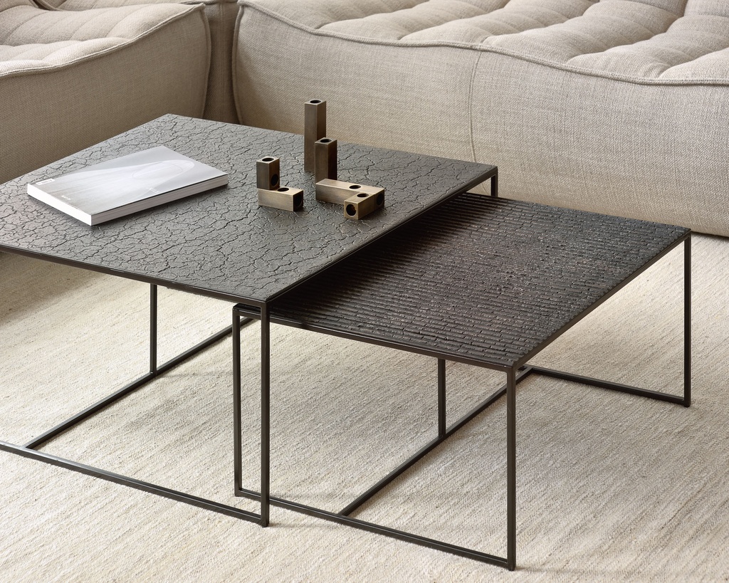 Pentagon nesting coffee table set