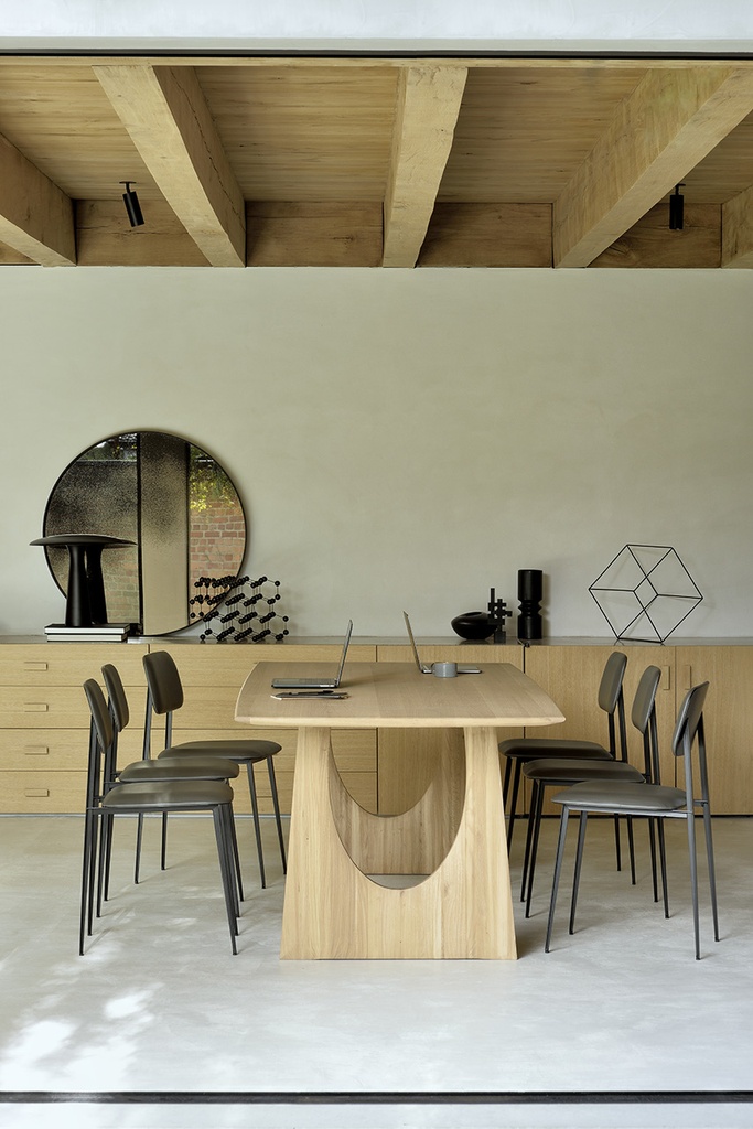 Oak Geometric dining table