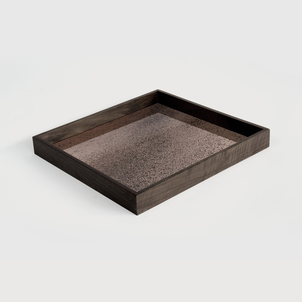 Bronze mirror tray - square