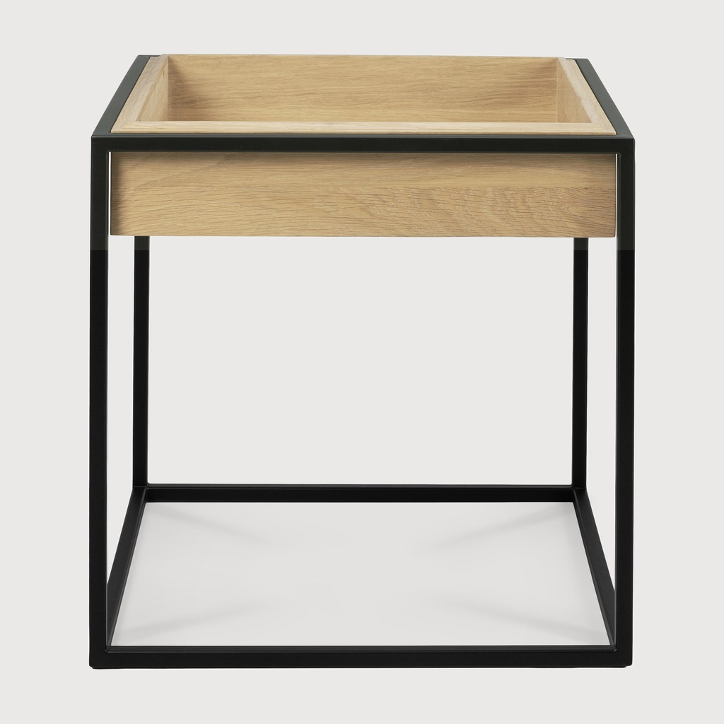 Monolit side table - black metal - removable cover 