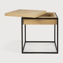 Monolit side table - black metal - removable cover 