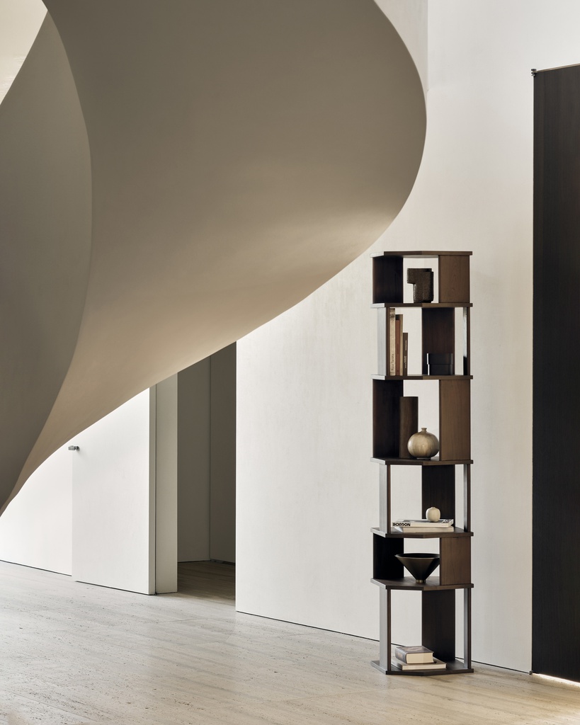 Stairs column teak brown