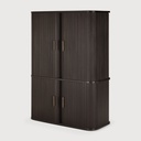 Ligna storage cupboard - black metal legs