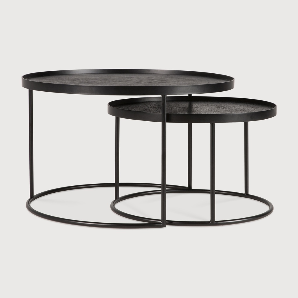 Round tray coffee table set