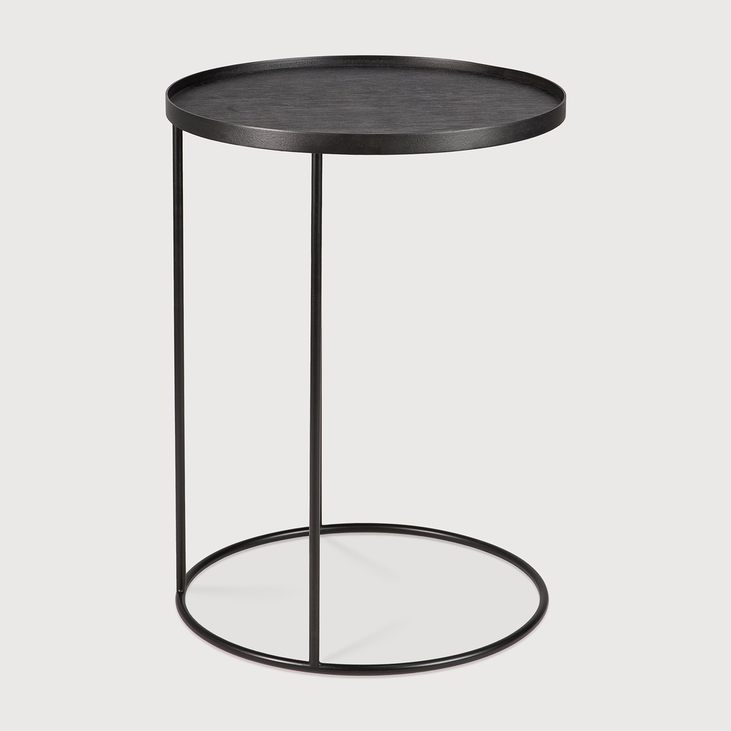 Round tray side table