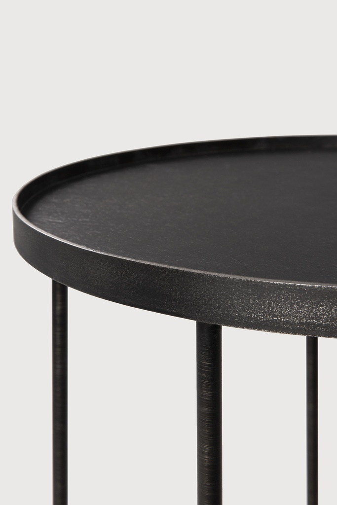Round tray side table