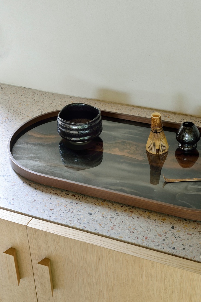 Bronze Organic glass tray 