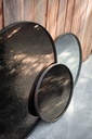 Bronze mirror tray - round