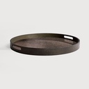 Bronze mirror tray - round