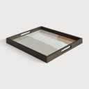 Sand Wabi Sabi glass tray - rectangular