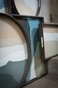 Sand Wabi Sabi glass tray - rectangular