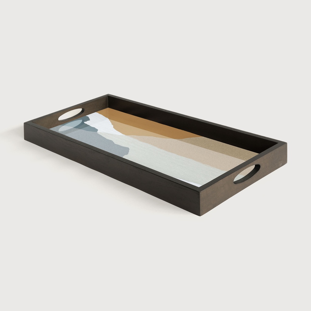 Slate Wabi Sabi glass tray -rectangular