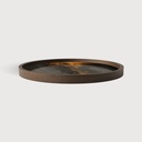 Bronze Organic glass valet tray - round