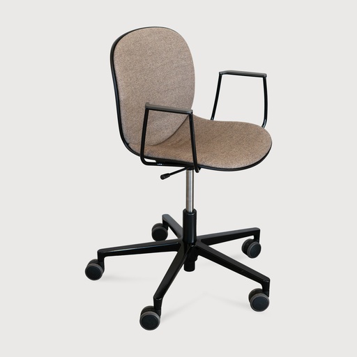 [L6072] Office chair RBM Noor with armrests (Grey beige)