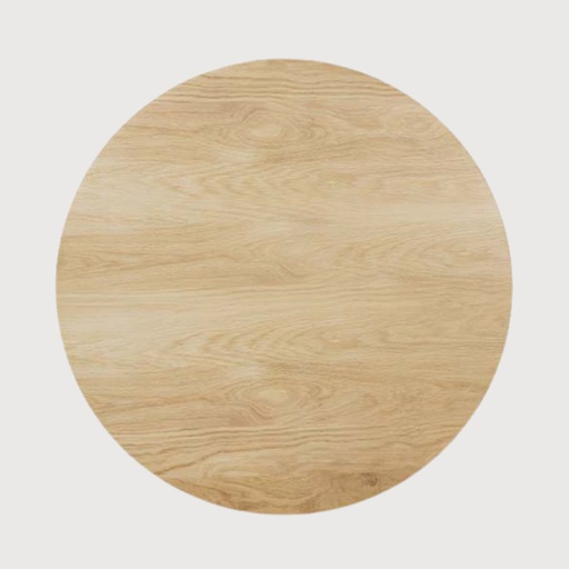 [P4231] Plateau de table rond Laja - chêne (80x80x3cm)