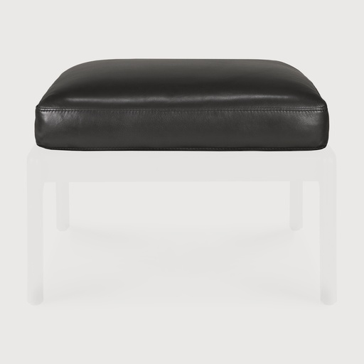 [21084] Jack footstool cushion (Black Leather)