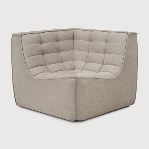 [20265] N701 sofa - corner (Ecru Eco fabric)