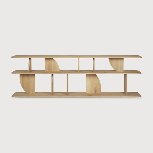 [55017] Geometric sofa console (Oak, Oiled)